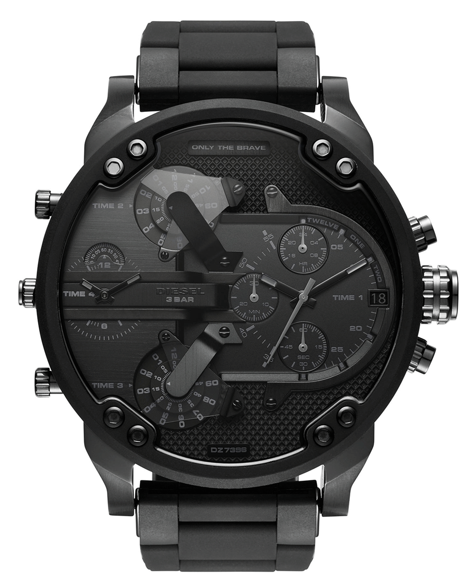 Diesel DZ7396 Mr. Daddy 2.0 Chronograph Men's Watch – Black Dial & Black Stainless Steel Strap