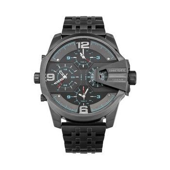 Diesel DZ7372 Uber Chief Chronograph Men's Watch – Black Dial & Grey Stainless Steel Strap