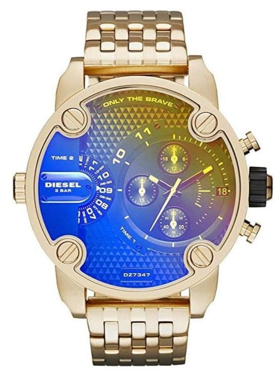 Diesel DZ7347 Mr. Daddy Chronograph Men's Watch – Blue Dial & Gold Stainless Steel Strap