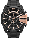 Diesel DZ4309 Mega Chief Chronograph Men's Watch – Black Dial & Black Stainless Steel Strap
