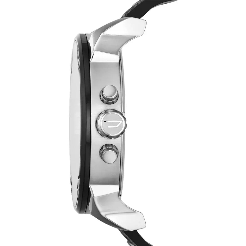 Diesel DZ7313 Mr. Daddy Chronograph Men's Watch – Black Dial & Black Leather Strap