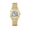 Santos De Cartier Small Model | 27mm, 18K Yellow Gold, Silver Dial