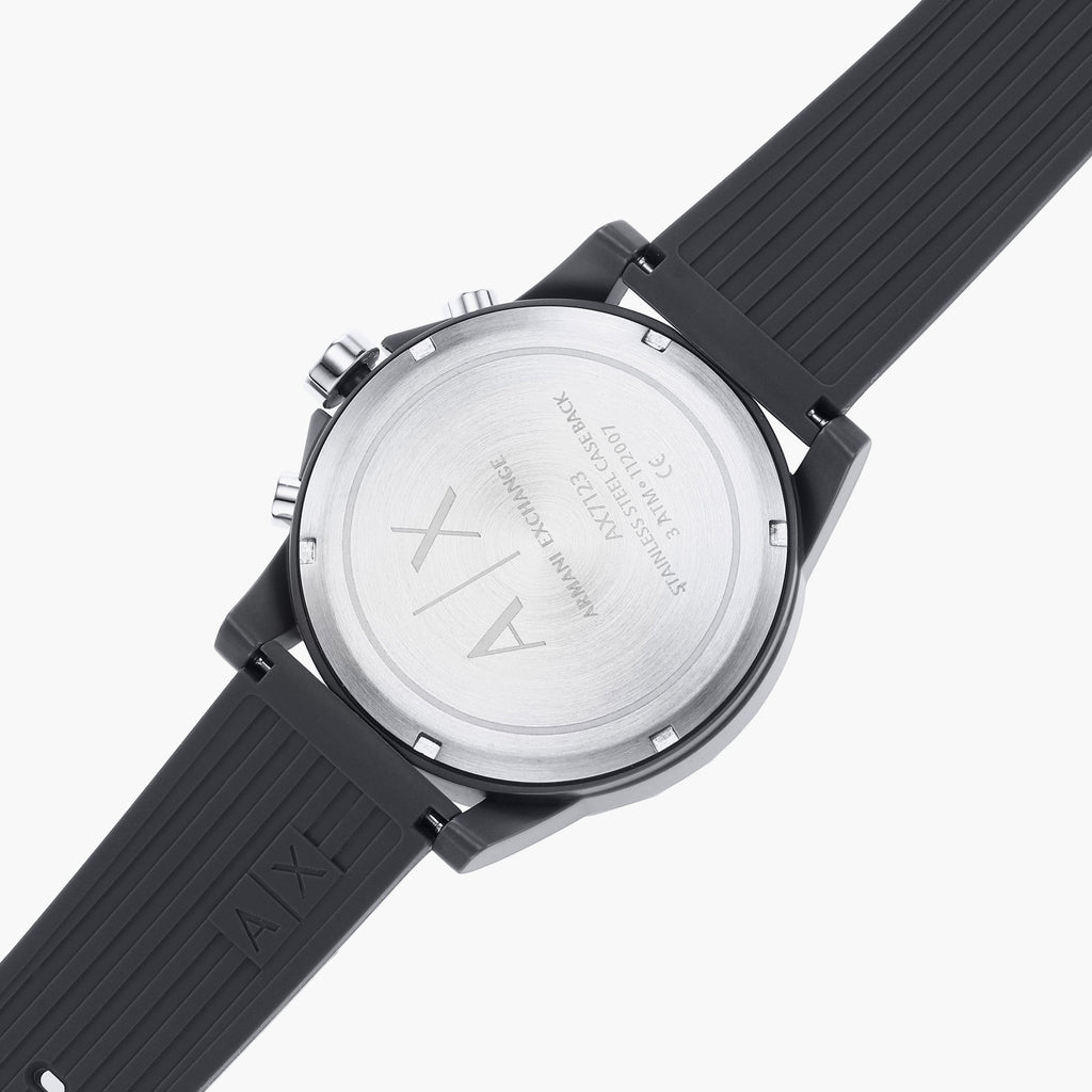 Armani Exchange Outerbanks AX7123 Men's Chronograph Watch – Grey Dial with Grey Silicone Strap