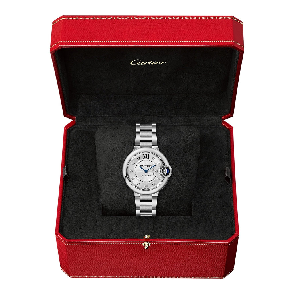 Ballon Bleu de Cartier 33 | 33mm, Steel, Diamond Silver Dial