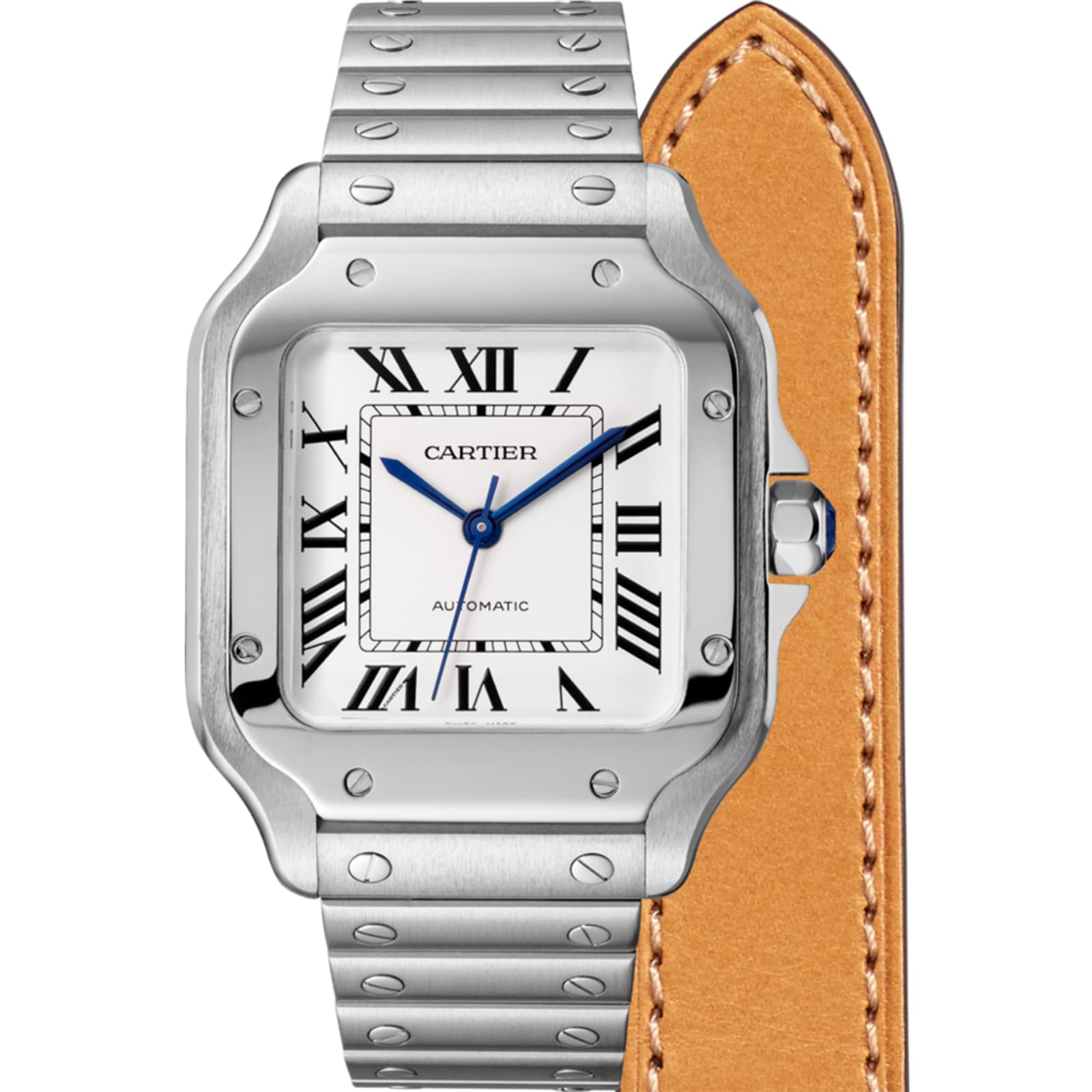 Santos de Cartier Medium Model | 35mm, Steel, Silver Dial