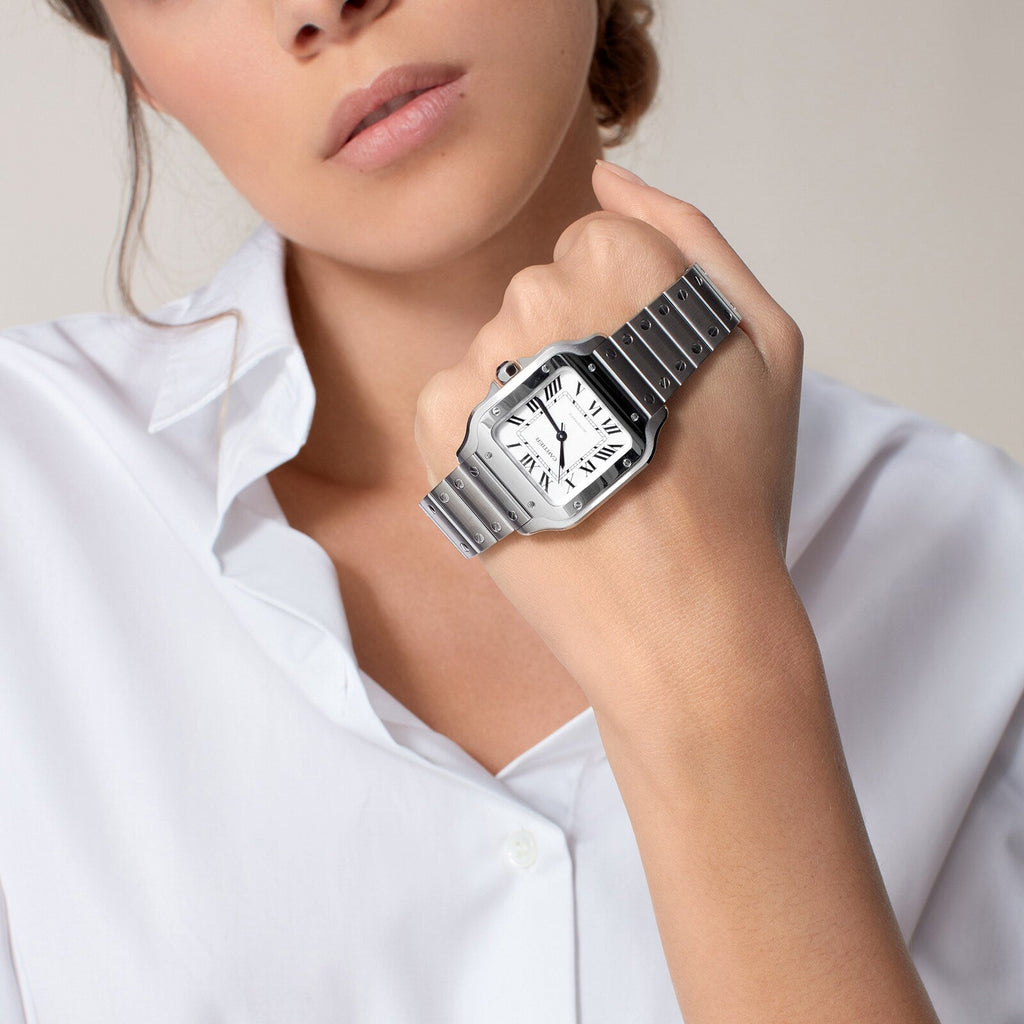 Santos de Cartier Medium Model | 35mm, Steel, Silver Dial