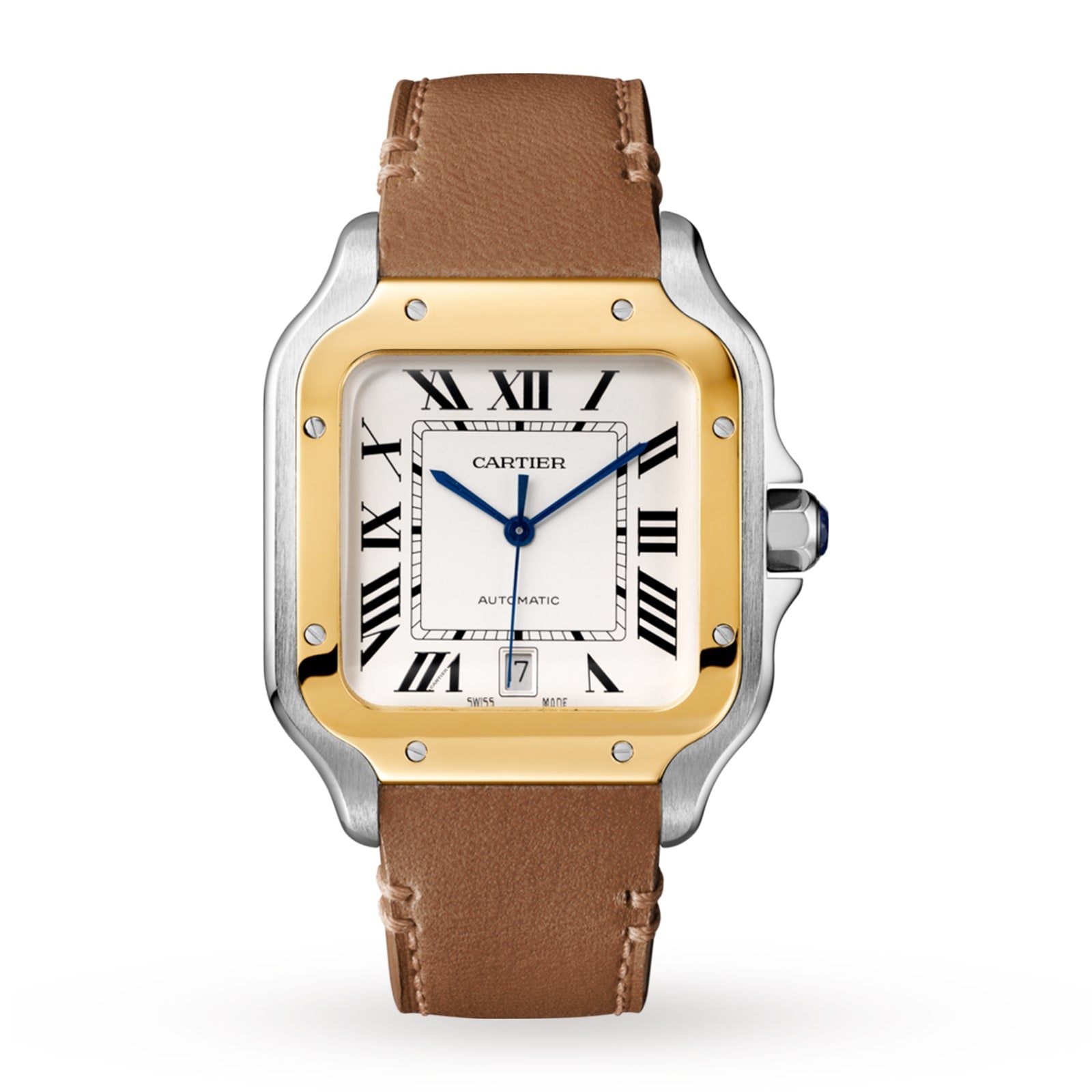 Santos de Cartier Large Model | 40mm, Two-Tone Steel & 18K Yellow Gold, Silver Dial
