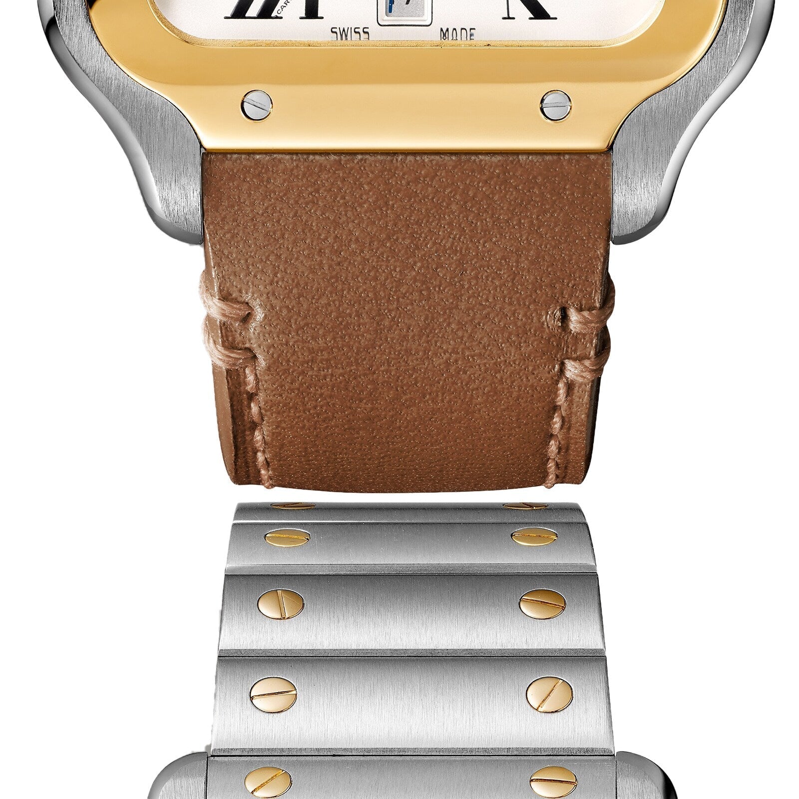 Santos de Cartier Large Model | 40mm, Two-Tone Steel & 18K Yellow Gold, Silver Dial