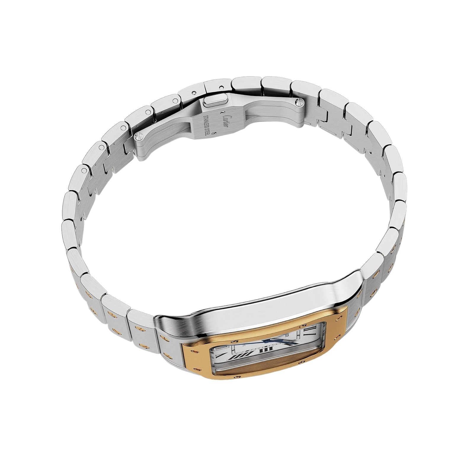 Santos de Cartier Large Model | 40mm, Two-Tone Steel & 18K Yellow Gold, Silver Dial