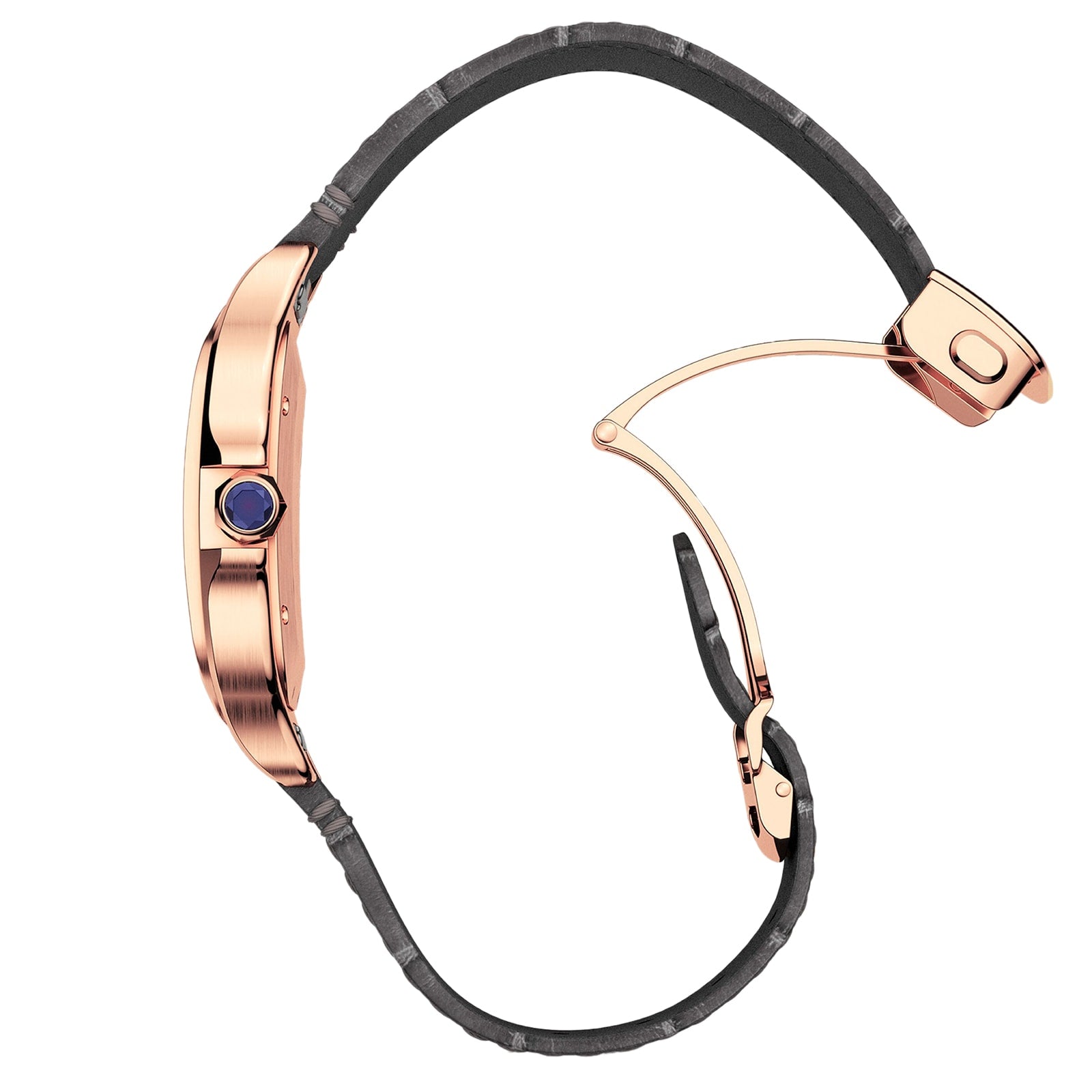 Santos de Cartier Large Model | 40mm, 18K Rose Gold, Alligator Leather, Silver Dial