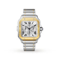 Santos de Cartier Chronograph | 43mm, Two-Tone Steel & 18K Yellow Gold, Silver Dial