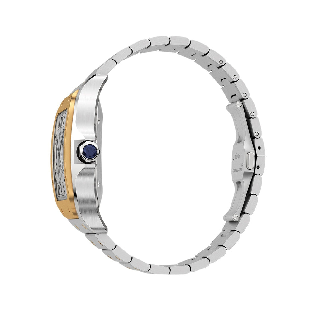 Santos de Cartier Chronograph | 43mm, Two-Tone Steel & 18K Yellow Gold, Silver Dial
