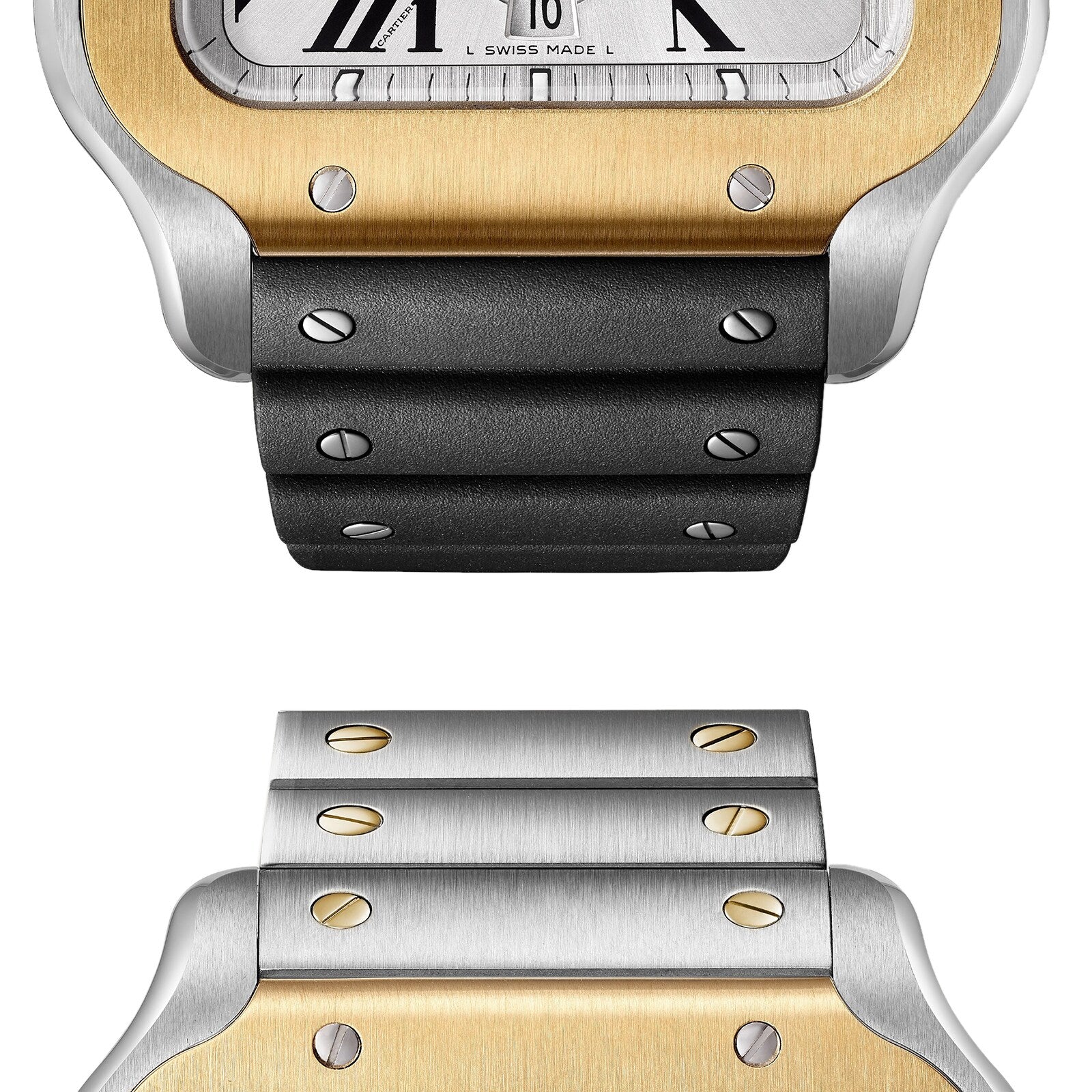 Santos de Cartier Chronograph | 43mm, Two-Tone Steel & 18K Yellow Gold, Silver Dial