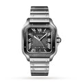 Santos de Cartier Large Model | 40mm, Two-Tone Steel & ADLC, Steel, Grey Dial