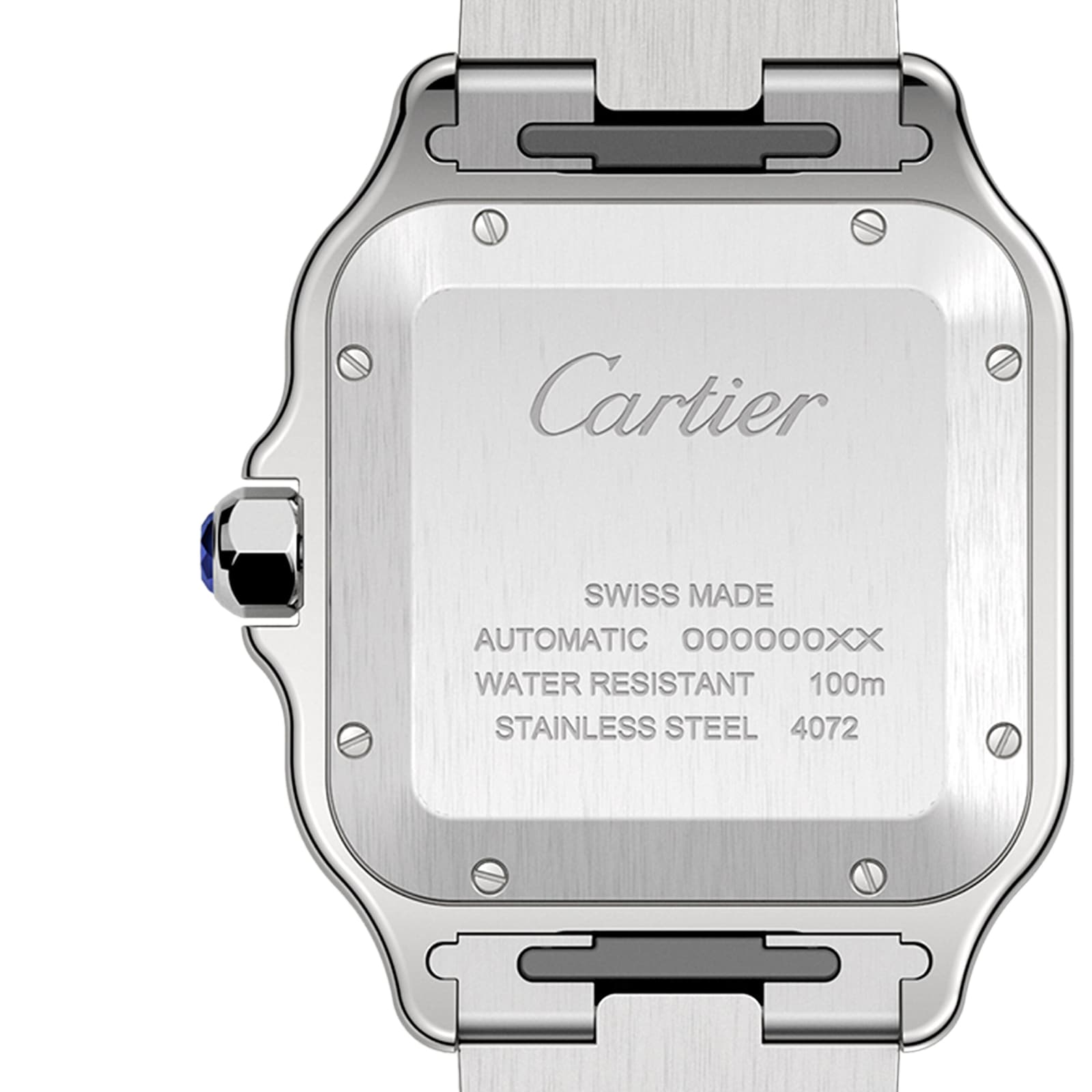 Santos de Cartier Large Model | 40mm, Two-Tone Steel & ADLC, Steel, Grey Dial