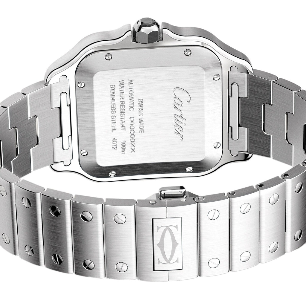 Santos de Cartier Large Model | 40mm, Two-Tone Steel & ADLC, Steel, Grey Dial