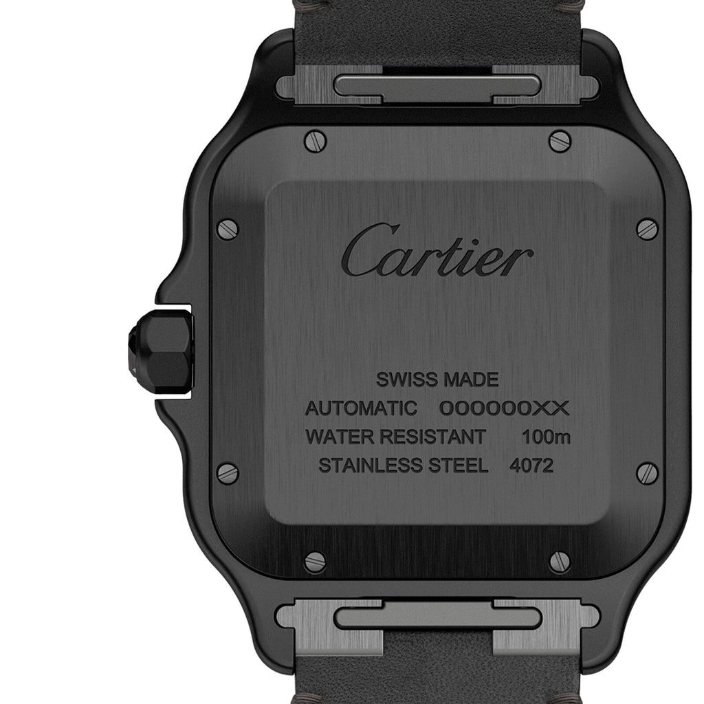 Santos de Cartier Large Model | 40mm, Two-Tone Steel & ADLC, Rubber, Black Dial