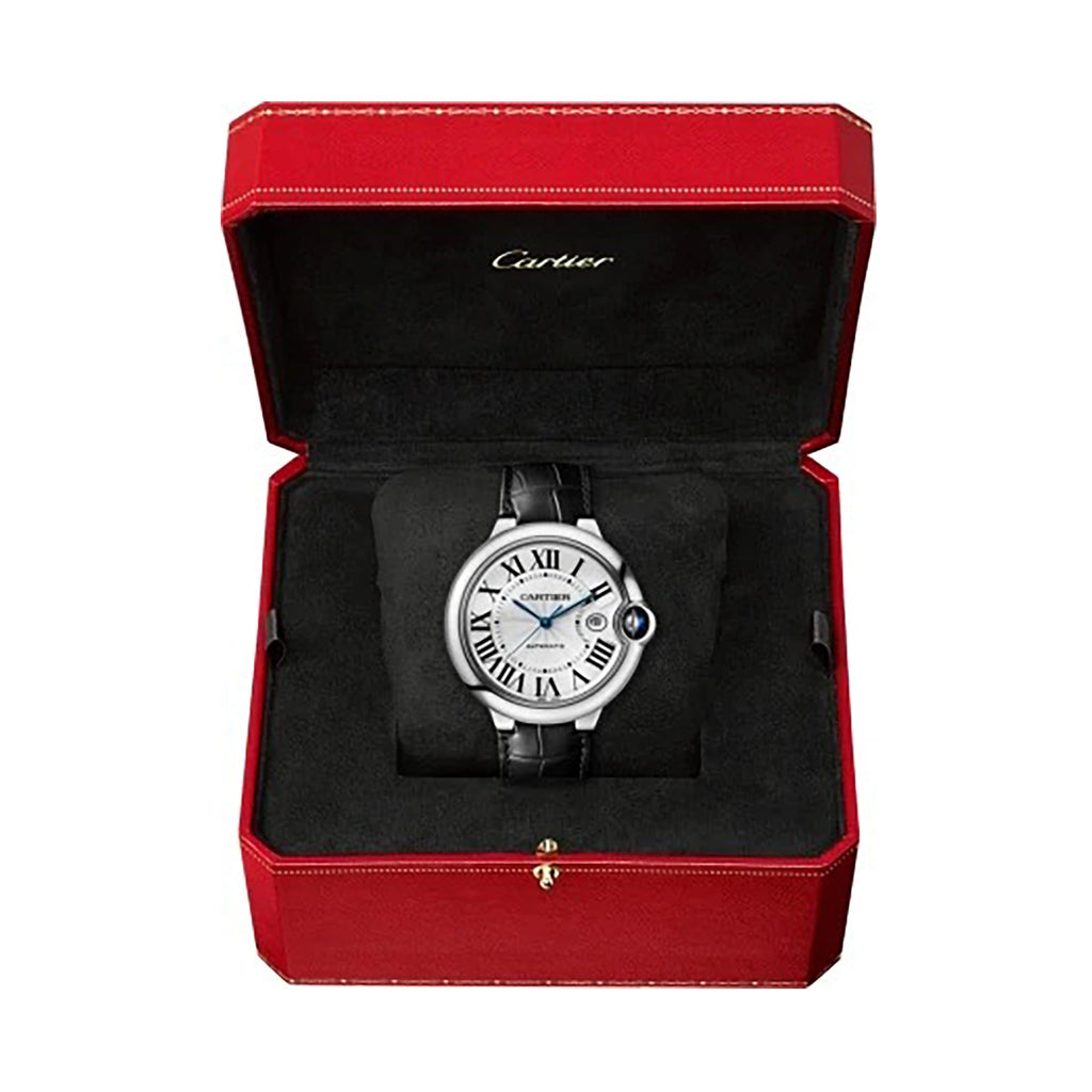 Ballon Bleu de Cartier 42 | 42mm, Steel, Alligator Leather, Silver Dial
