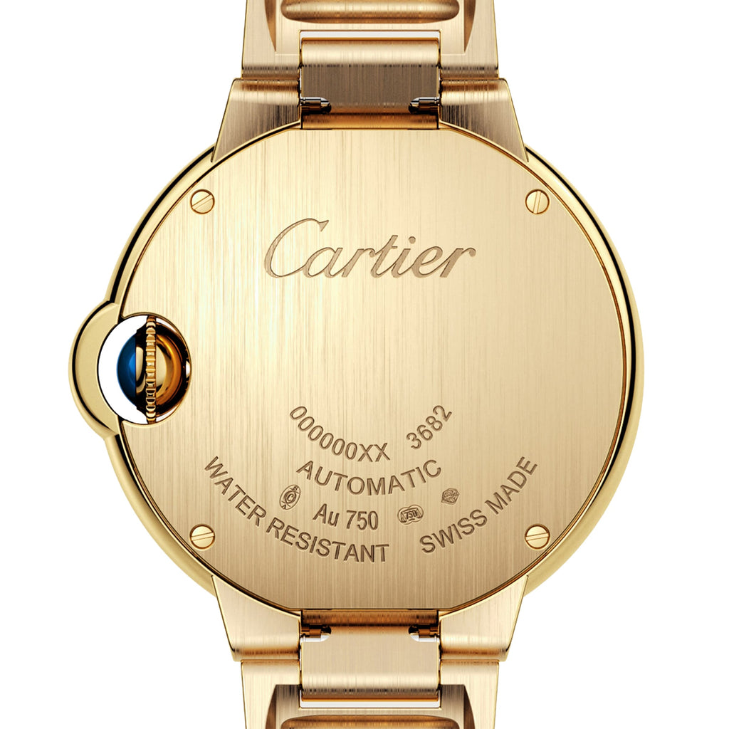 Ballon Bleu de Cartier 33 | 33mm, 18K Yellow Gold, Silver Dial, Gold Bezel