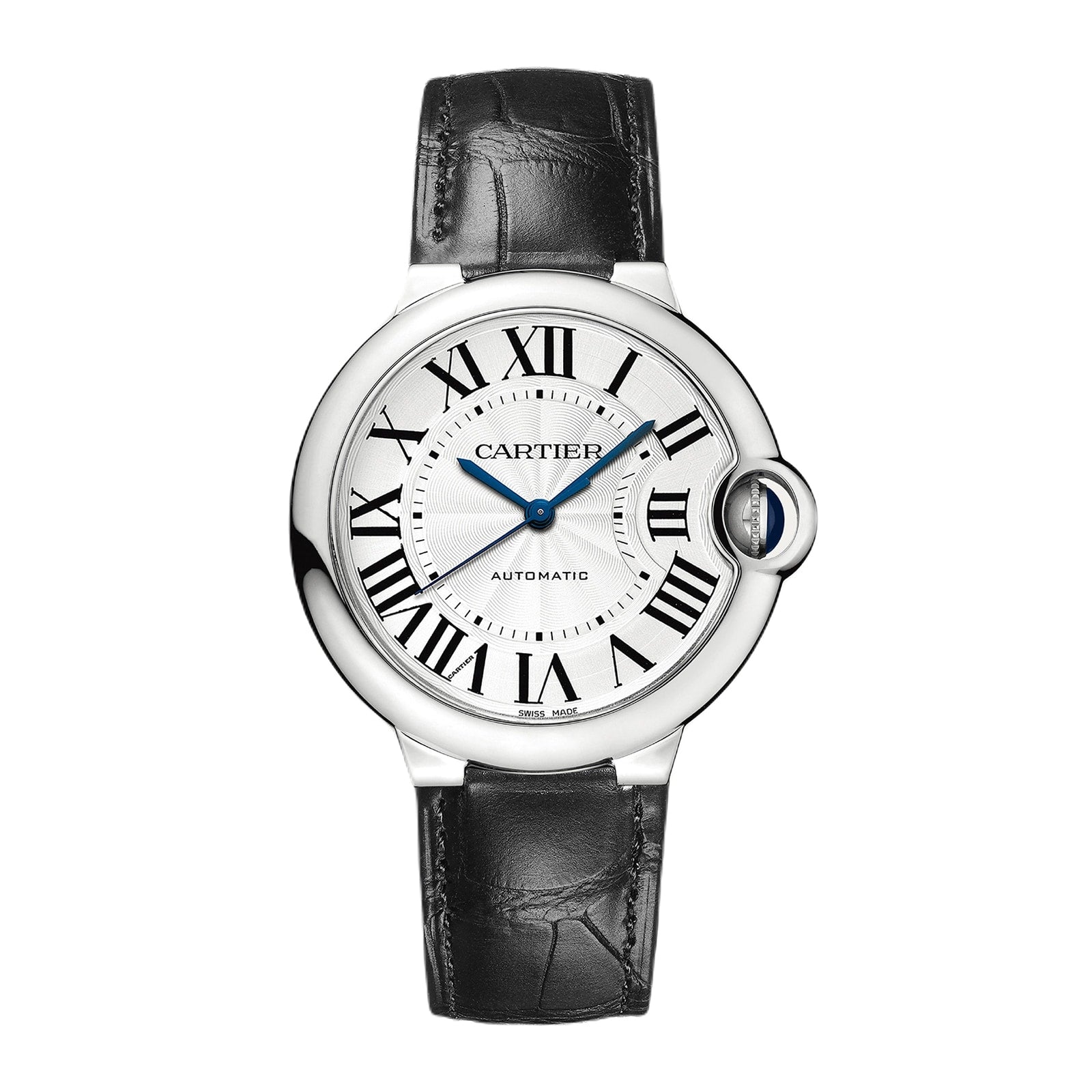 Ballon Bleu de Cartier 36 | 36mm, Steel, Alligator Leather, Silver Dial