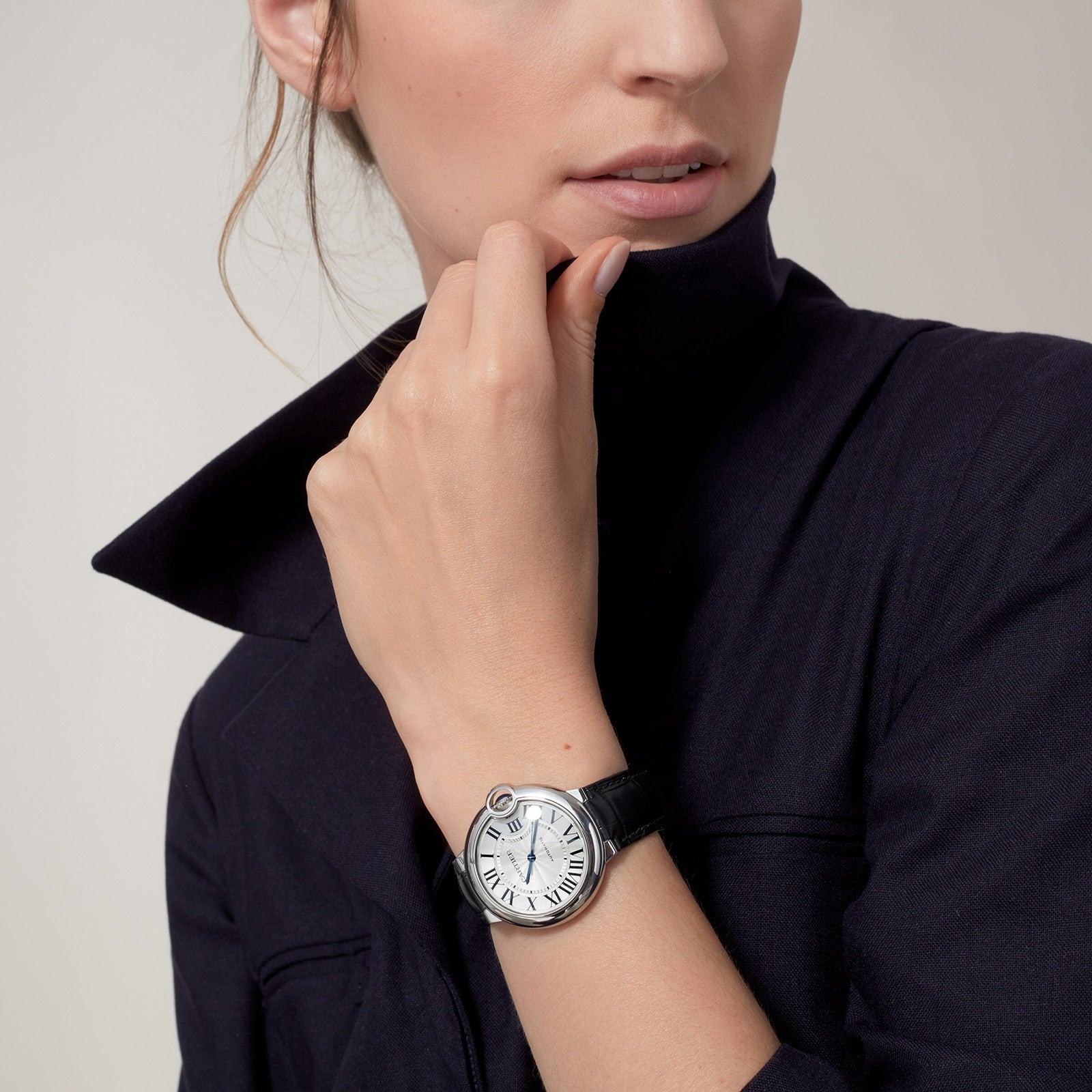 Ballon Bleu de Cartier 36 | 36mm, Steel, Alligator Leather, Silver Dial