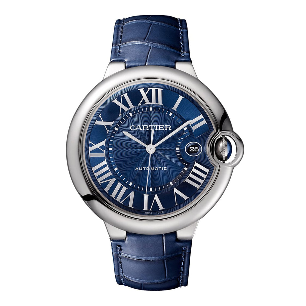 Ballon Bleu de Cartier | 42mm, Steel, Alligator Leather, Blue Dial