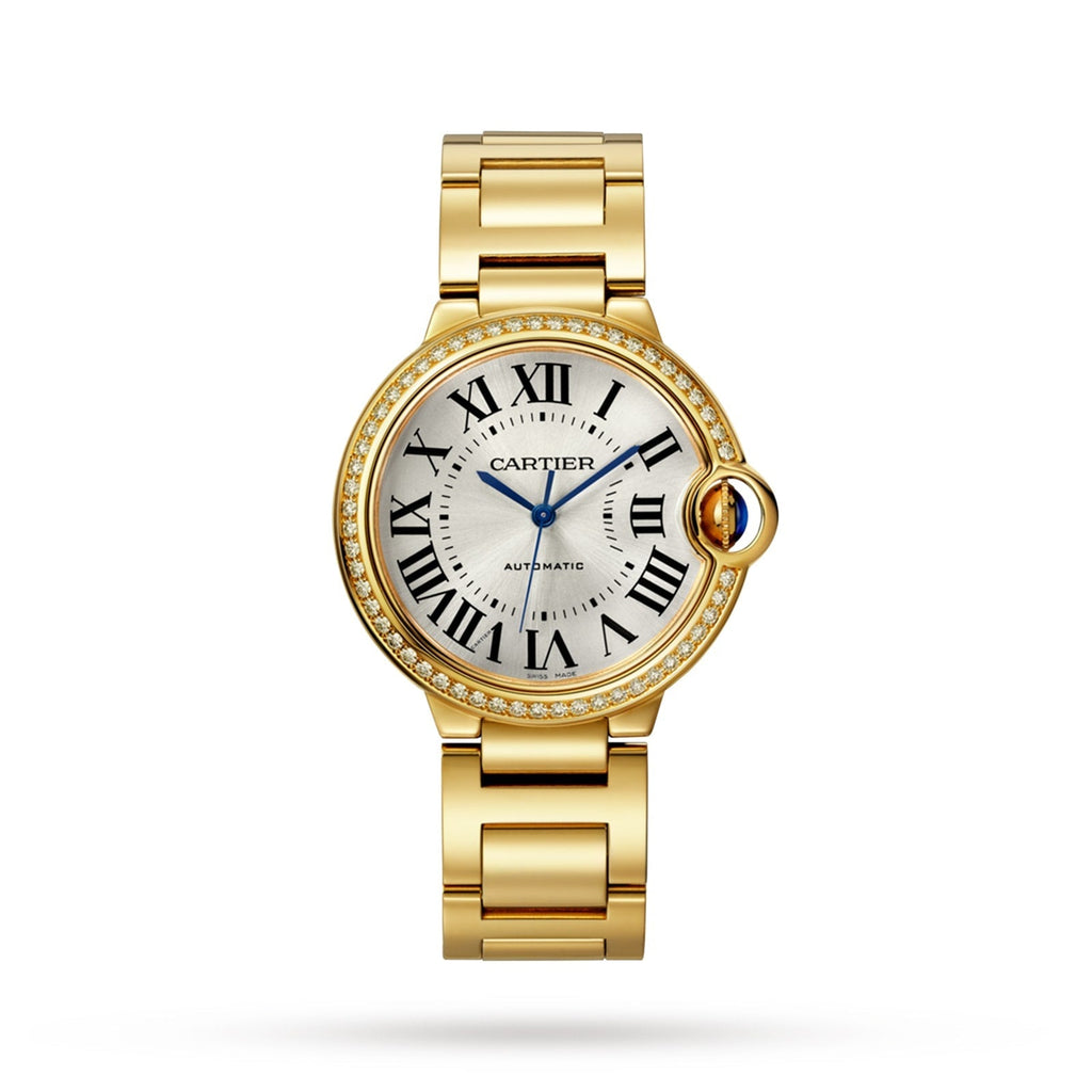 Ballon Bleu de Cartier 33 | 33mm, 18K Yellow Gold, Silver Dial, Yellow Bezel