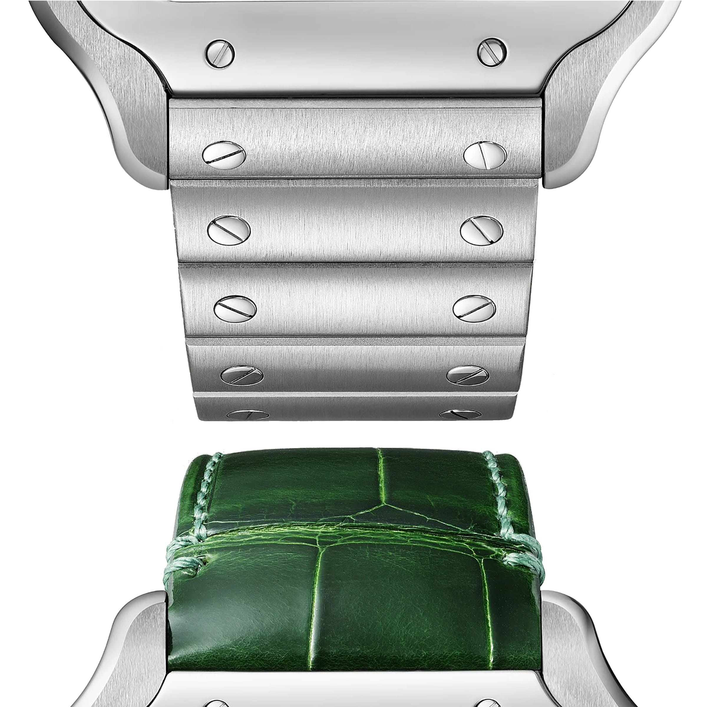 Santos de Cartier Large Model | 40mm, Steel, Green Dial
