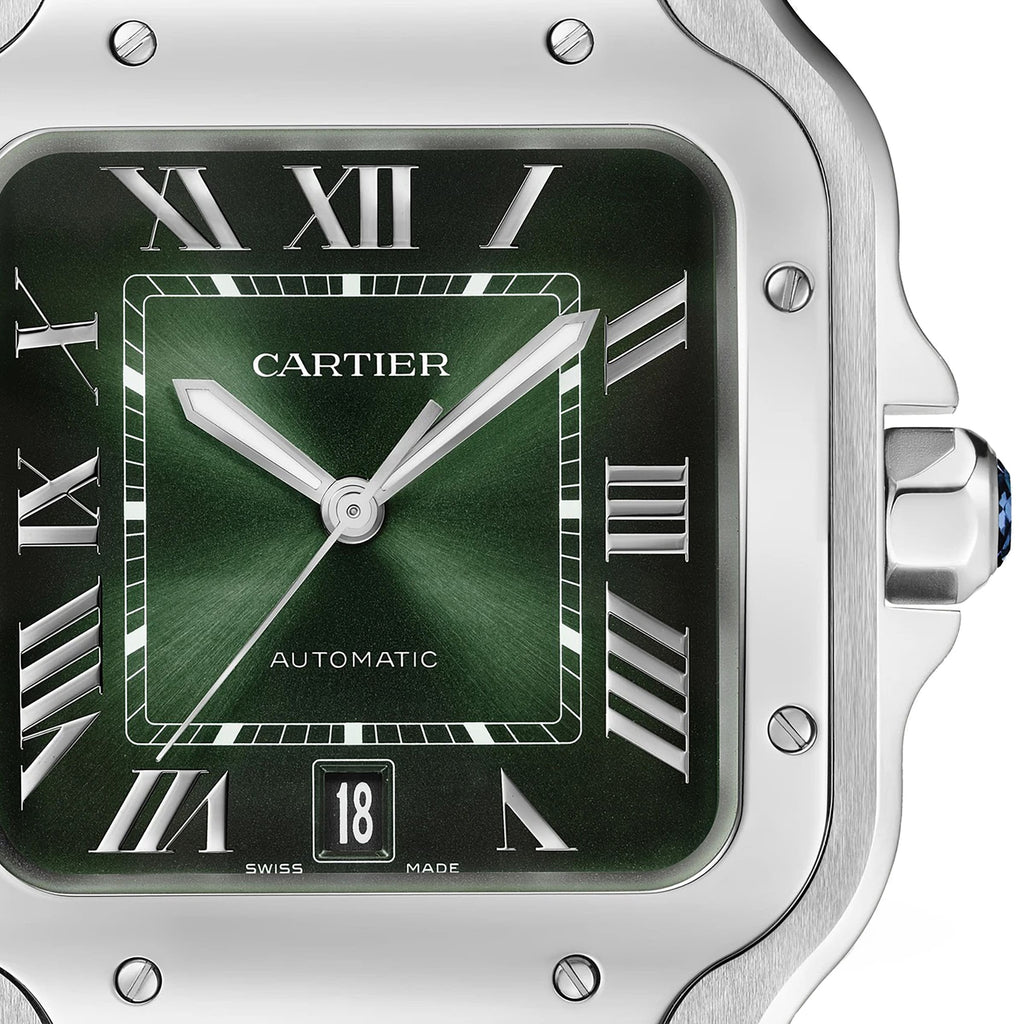 Santos de Cartier Large Model | 40mm, Steel, Green Dial