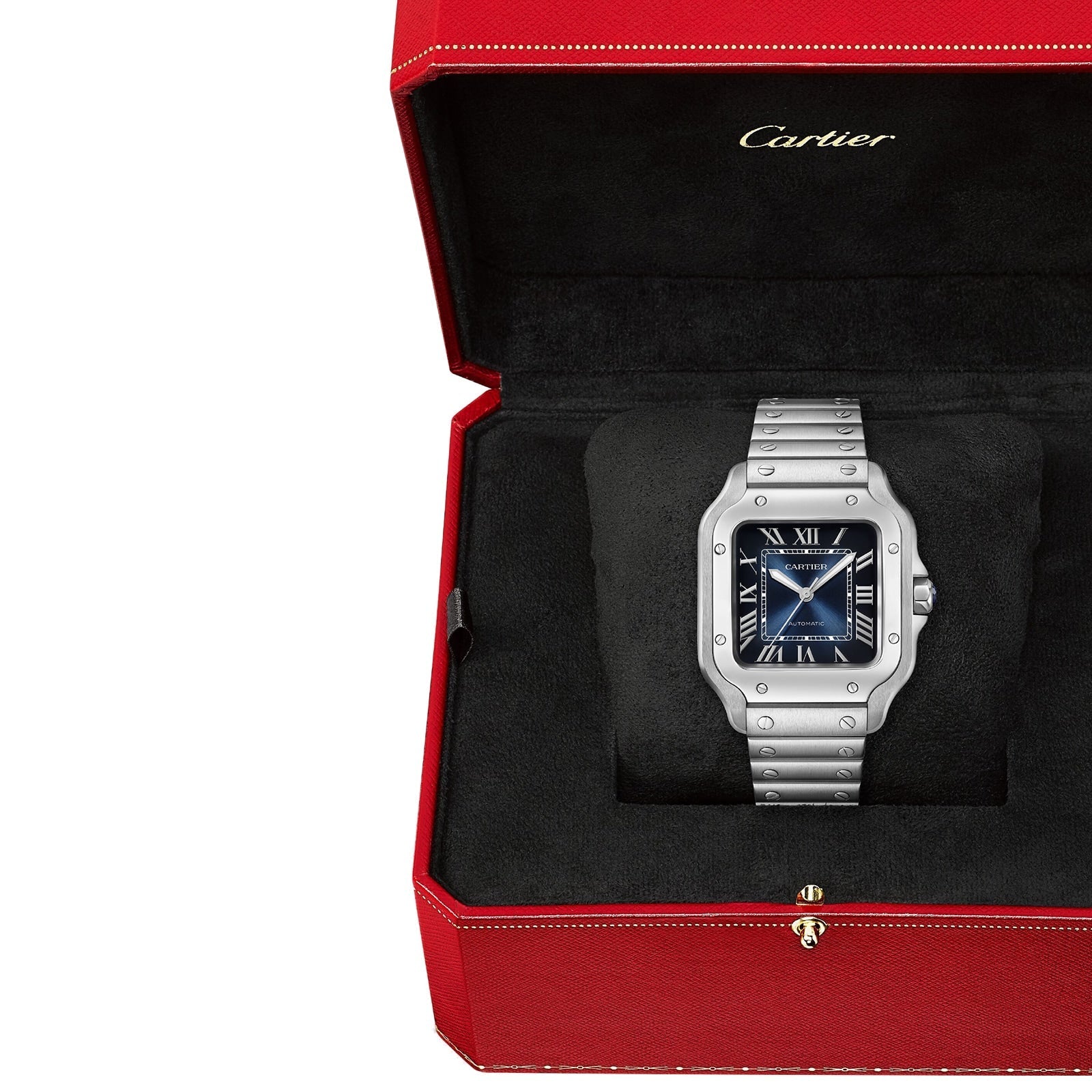Santos de Cartier | 35mm, Steel, Blue Dial