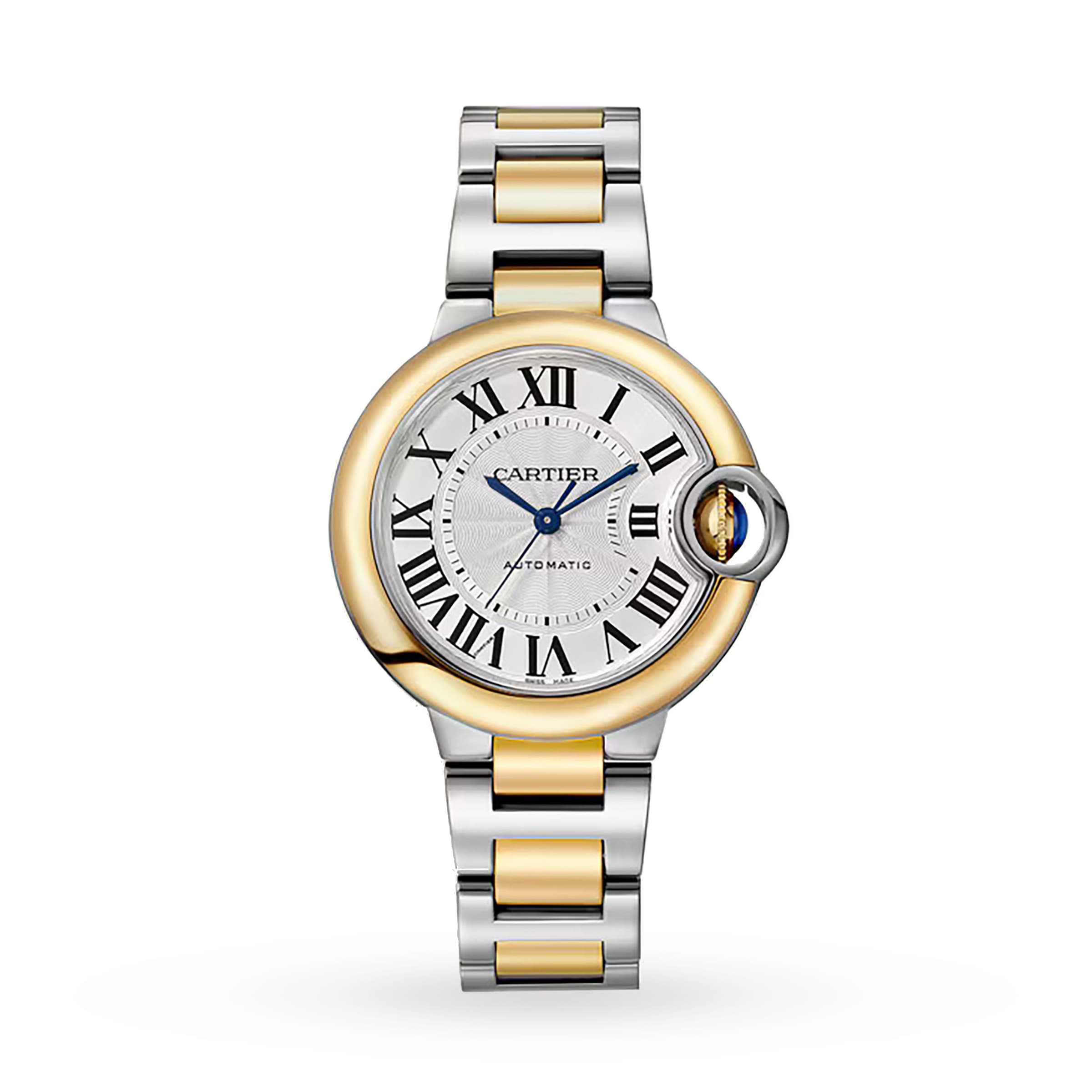 Ballon Bleu de Cartier 33 | 33mm, Two-Tone Steel & 18K Yellow Gold, Silver Dial