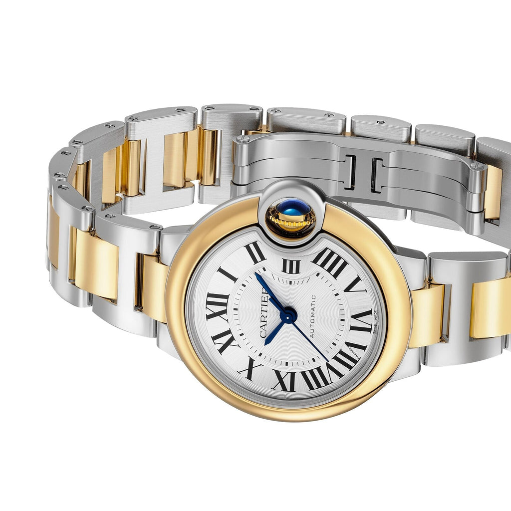Ballon Bleu de Cartier 33 | 33mm, Two-Tone Steel & 18K Yellow Gold, Silver Dial
