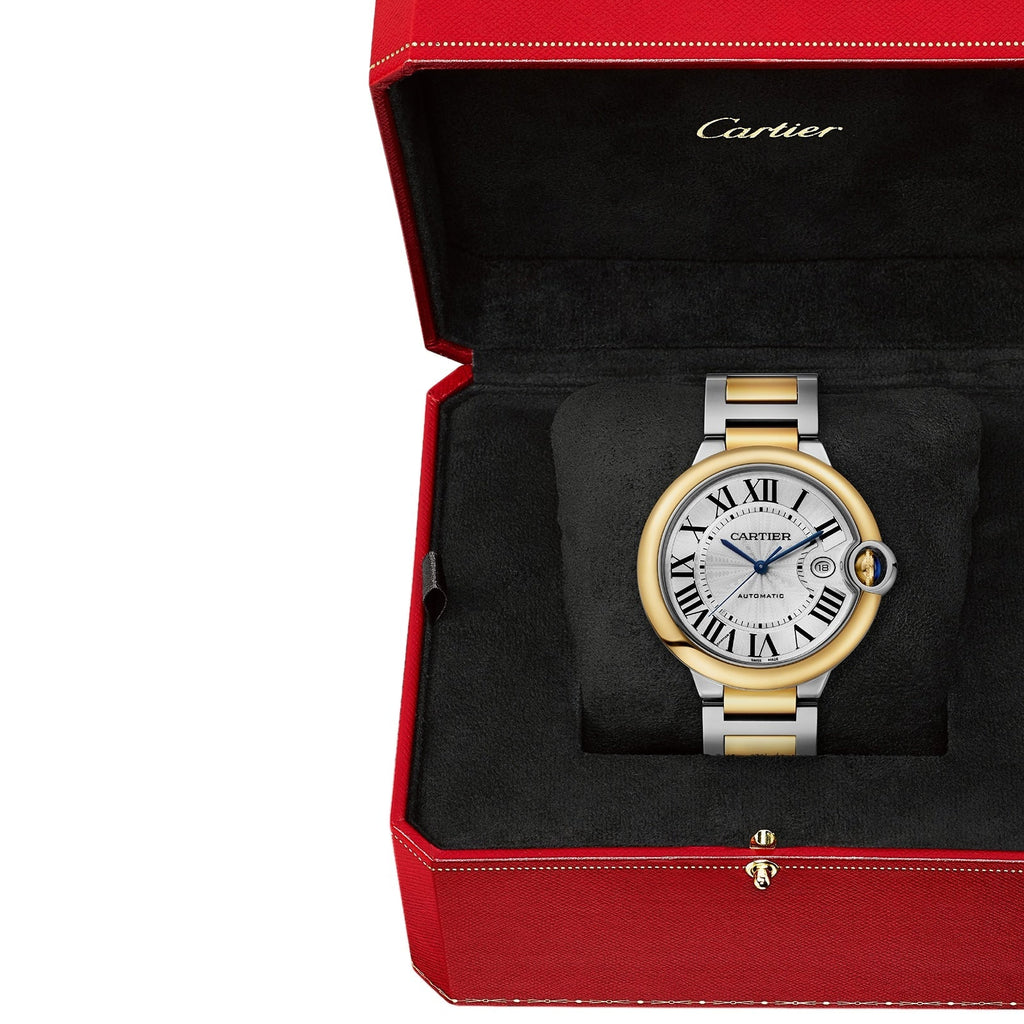 Ballon Bleu de Cartier 42 | 42mm, Two-Tone Steel & 18K Yellow Gold, Silver Dial