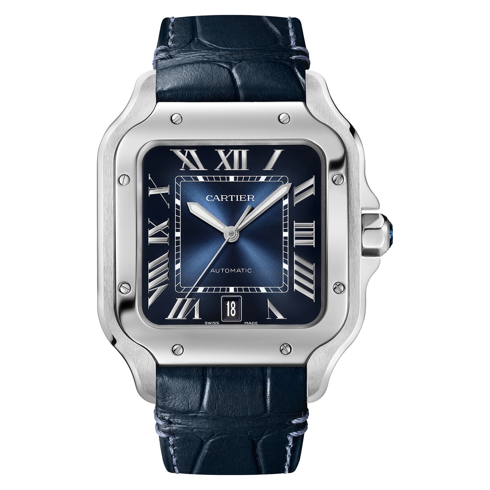 Santos de Cartier Large Model | 40mm, Steel, Blue Dial