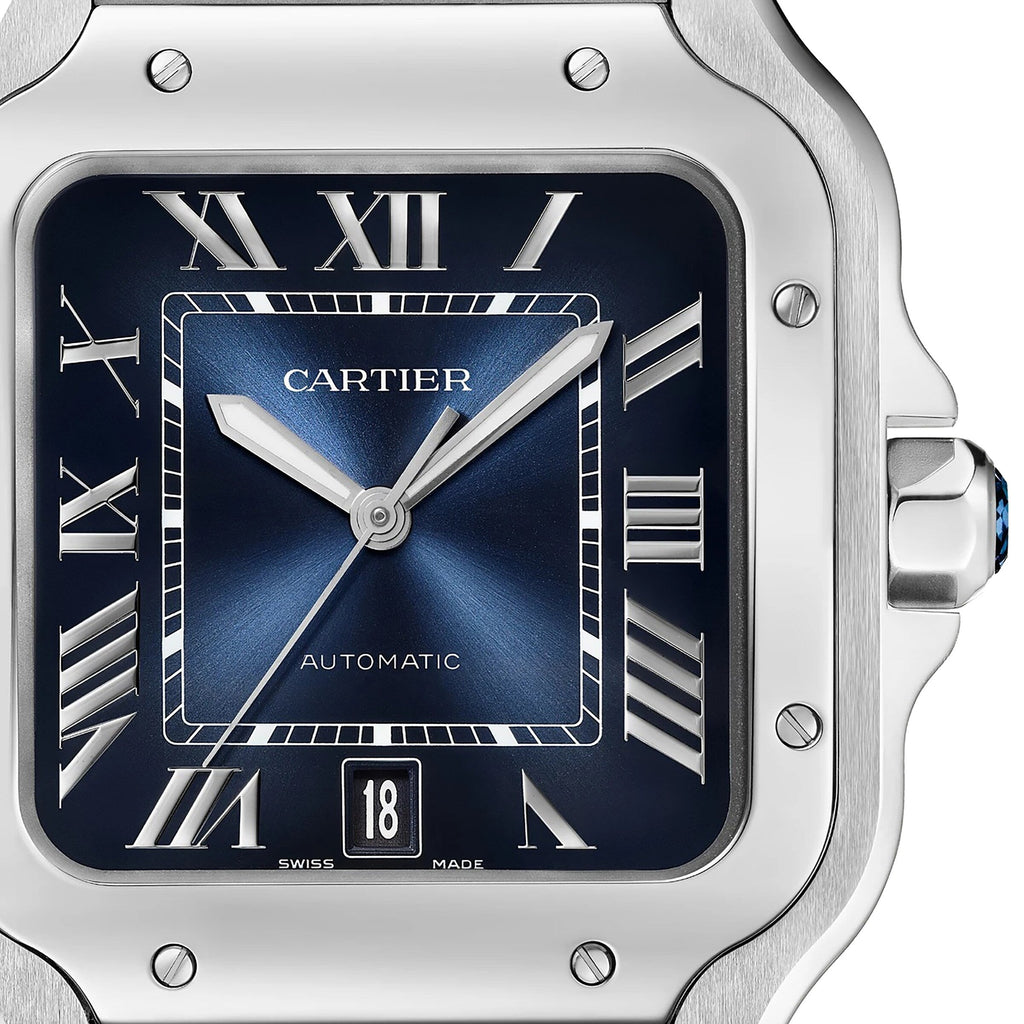 Santos de Cartier Large Model | 40mm, Steel, Blue Dial