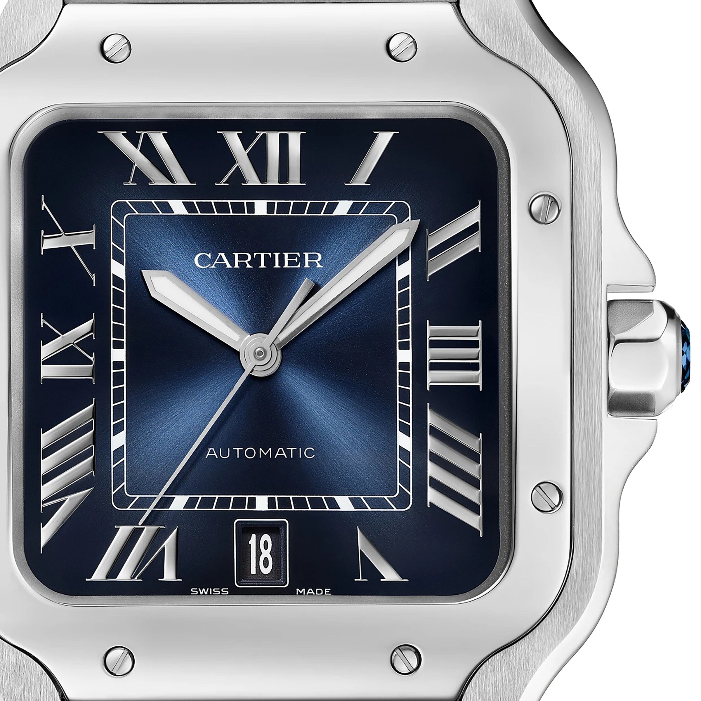 Santos de Cartier Large Model | 40mm, Steel, Blue Dial