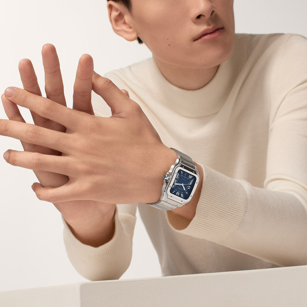 Santos de Cartier Large Model | 40mm, Steel, Blue Dial