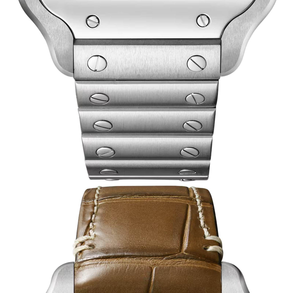 Santos de Cartier Medium Model | 35mm, Steel, Brown Dial