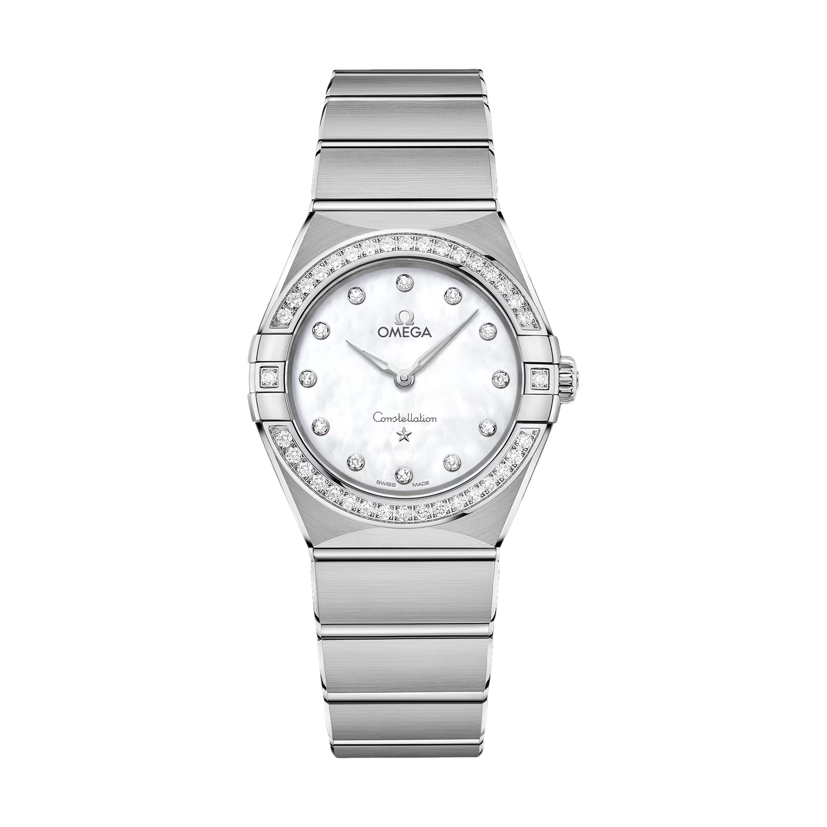 OMEGA Constellation Diamonds Quartz 28mm - White on Bracelet