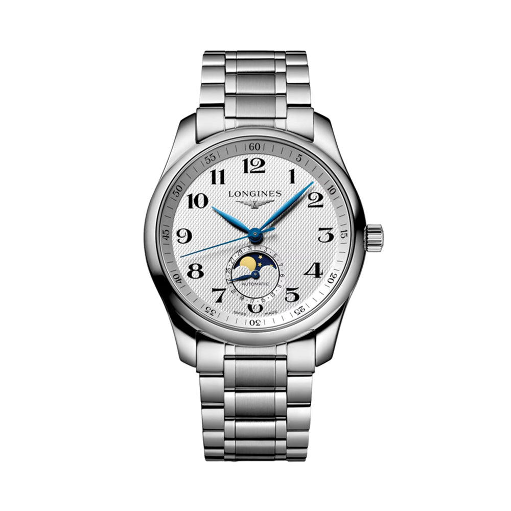 longines Master Collection Moonphase 40mm - Silver "Barleycorn" on Bracelet