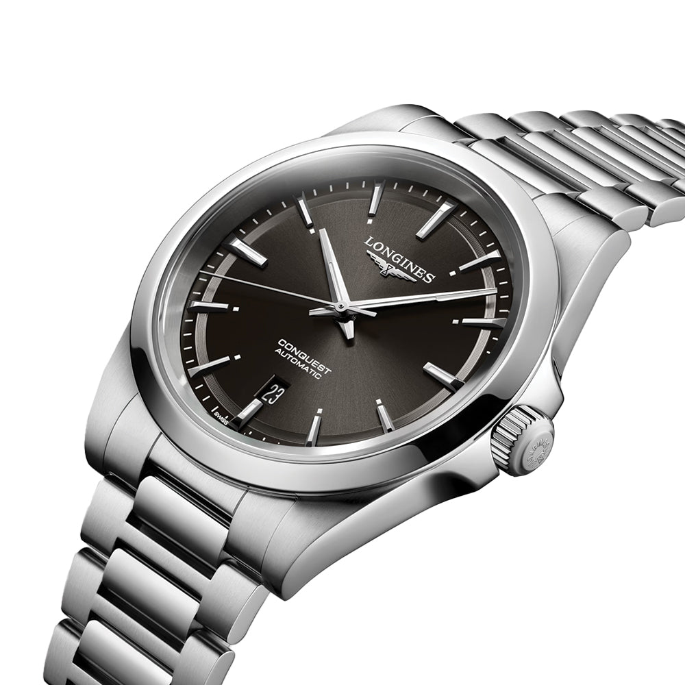 longines Conquest 41mm - Sunray Black on Bracelet