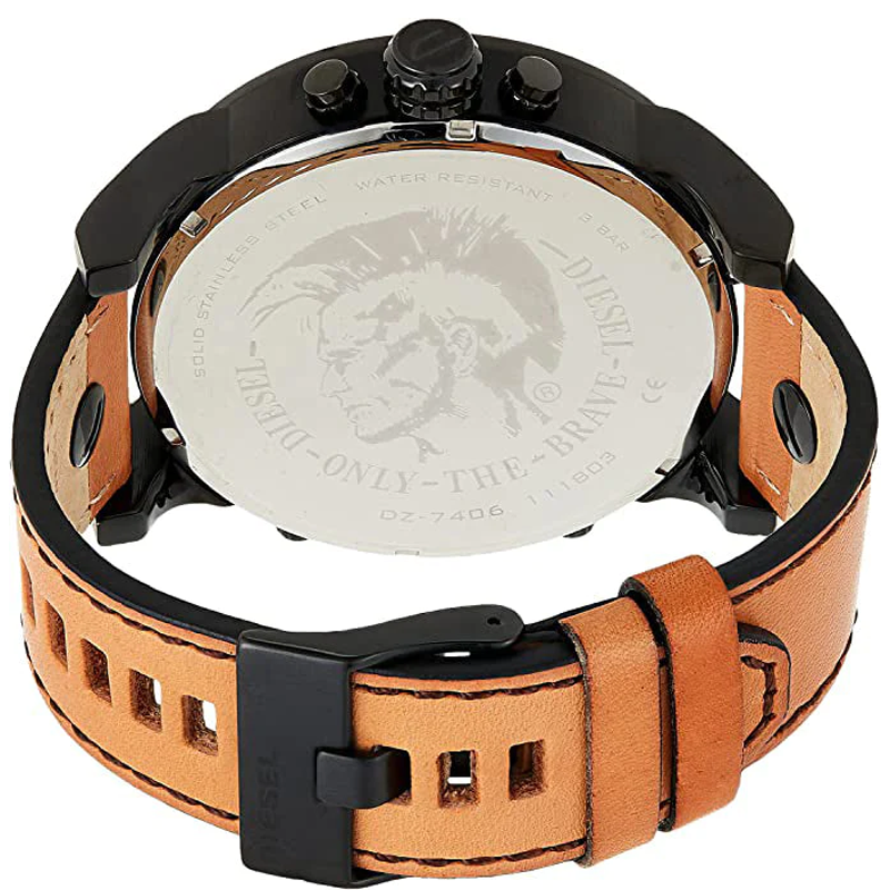Diesel DZ7406 Mr. Daddy 2.0 Chronograph Men's Watch – Grey Dial & Brown Leather Strap