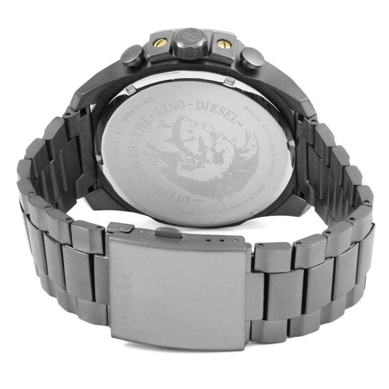 Diesel DZ4466 Mega Chief Chronograph Men's Watch – Grey Dial & Grey Stainless Steel Strap