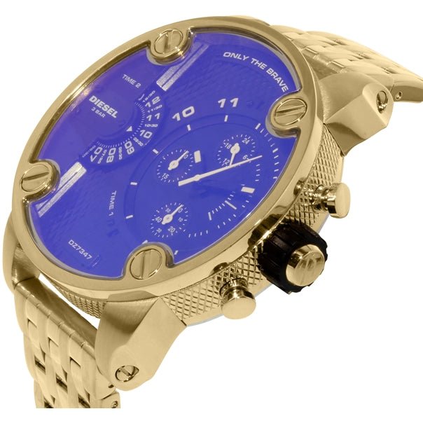 Diesel DZ7347 Mr. Daddy Chronograph Men's Watch – Blue Dial & Gold Stainless Steel Strap