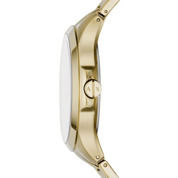 Armani Exchange Hampton AX2415 Men's Chronograph – Gold Dial with Matching Gold-Tone Stainless Steel Bracelet