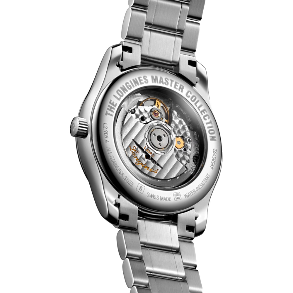longines Master Collection Moonphase 40mm - Silver "Barleycorn" on Bracelet