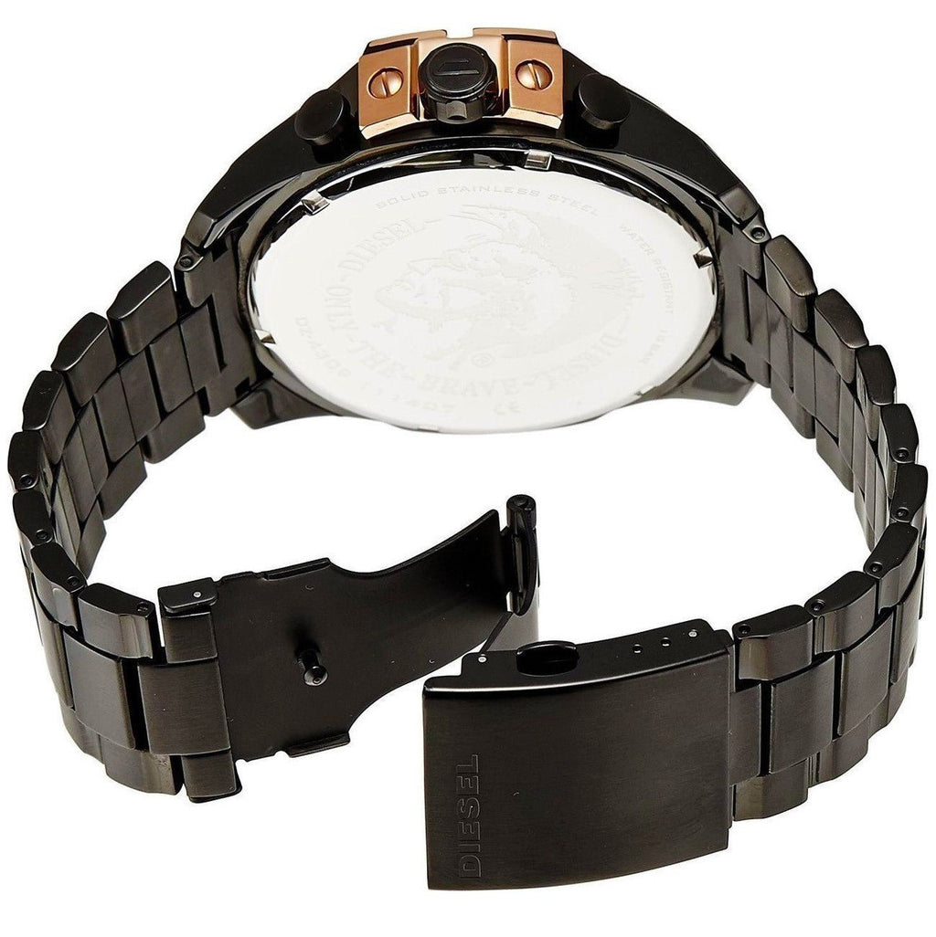 Diesel DZ4309 Mega Chief Chronograph Men's Watch – Black Dial & Black Stainless Steel Strap