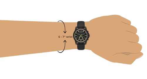 Armani Exchange Outerbanks AX1343 Men's Chronograph Watch – Black Dial with Black Silicone Strap