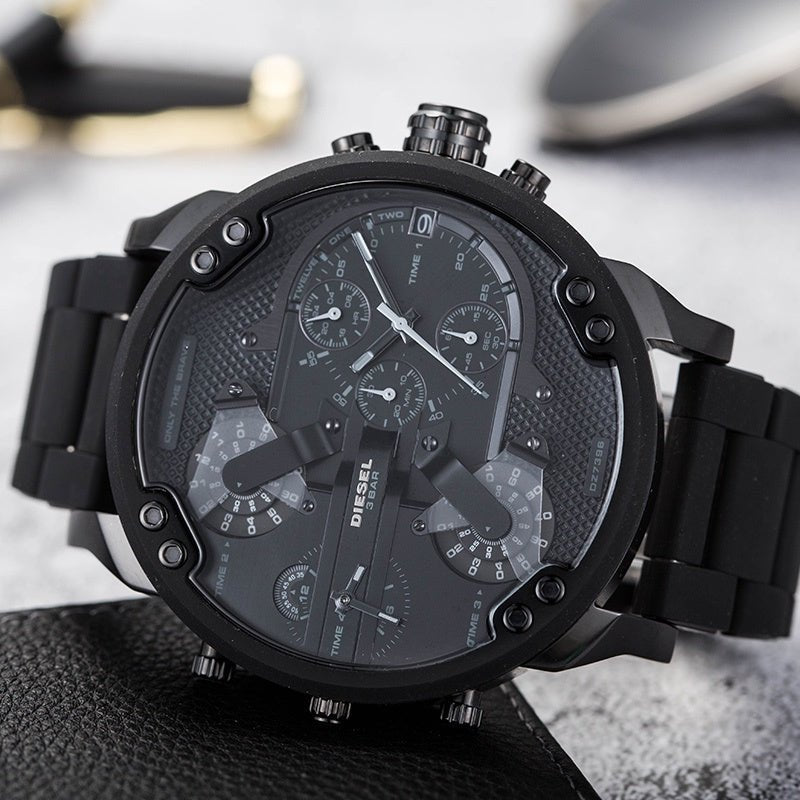 Diesel DZ7396 Mr. Daddy 2.0 Chronograph Men's Watch – Black Dial & Black Stainless Steel Strap