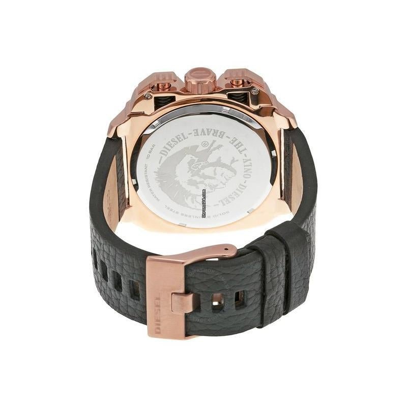Diesel DZ7346 BAMF Chronograph Men's Watch – Black Dial & Black Leather Strap
